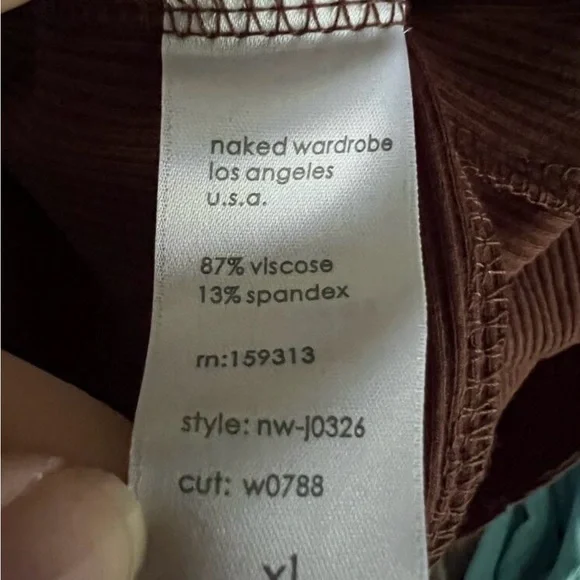 (NWT) Naked Wardrobe Brown Long Sleeve Jumpsuit - Picture 4 of 4